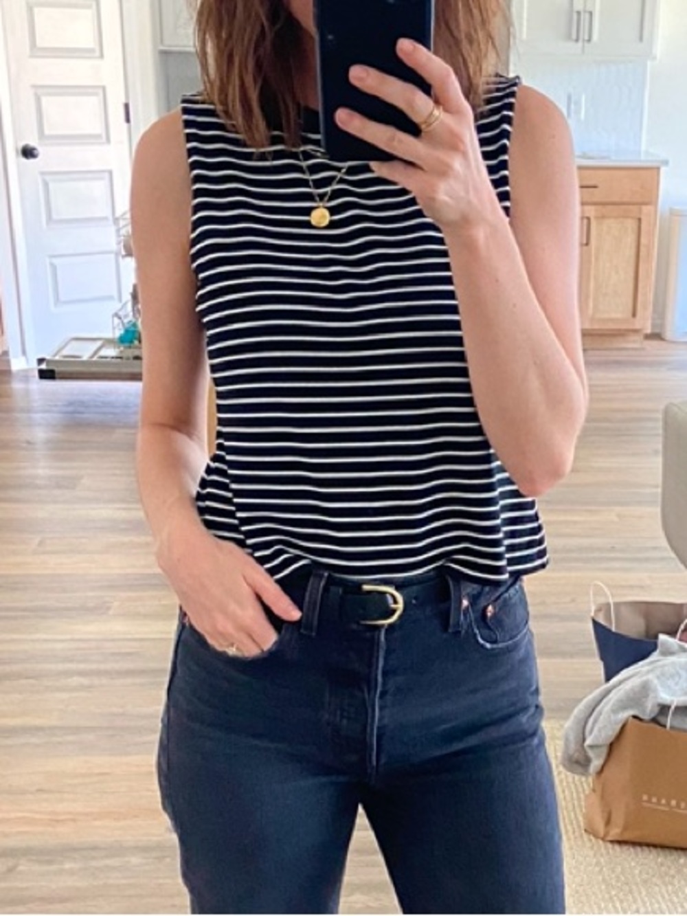 Rachel Zoe Blue and White Striped tank top 💙